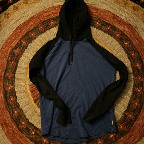 Men's Blue and Black Hoodie Shirt - Picture 1 of 1